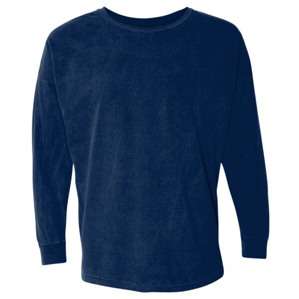 Garment-Dyed Drop-Shoulder Long Sleeve T-Shirt Thumbnail