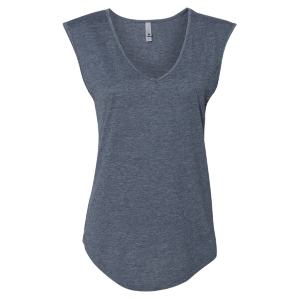 Women's Festival Sleeveless Deep V-Neck T-Shirt Thumbnail